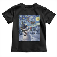 Christmas Snowman Starry Night Toddler T Shirt - Wonder Print Shop