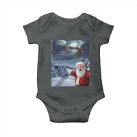 Funny Santa With Bigfoot Selfie Christmas Baby Onesie - Wonder Print Shop