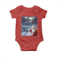 Funny Santa With Bigfoot Selfie Christmas Baby Onesie - Wonder Print Shop