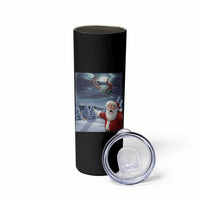 Funny Santa With Bigfoot Selfie Christmas Skinny Tumbler - Wonder Print Shop