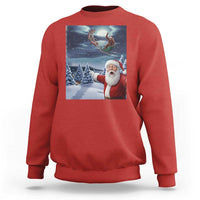 Funny Santa With Bigfoot Selfie Christmas Sweatshirt - Wonder Print Shop