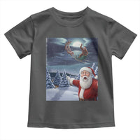 Funny Santa With Bigfoot Selfie Christmas Toddler T Shirt - Wonder Print Shop