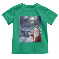 Funny Santa With Bigfoot Selfie Christmas Toddler T Shirt - Wonder Print Shop