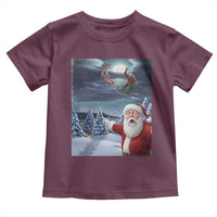 Funny Santa With Bigfoot Selfie Christmas Toddler T Shirt - Wonder Print Shop