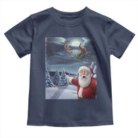 Funny Santa With Bigfoot Selfie Christmas Toddler T Shirt - Wonder Print Shop