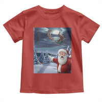 Funny Santa With Bigfoot Selfie Christmas Toddler T Shirt - Wonder Print Shop