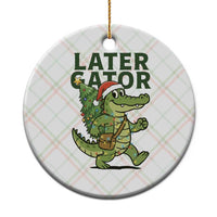 Funny Alligator Christmas Ceramic Ornament Lator Gator - Wonder Print Shop