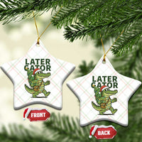 Funny Alligator Christmas Ceramic Ornament Lator Gator - Wonder Print Shop