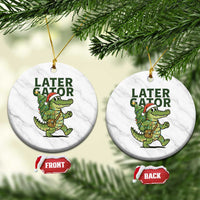 Funny Alligator Christmas Ceramic Ornament Lator Gator - Wonder Print Shop
