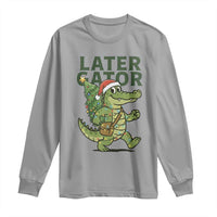 Funny Alligator Christmas Long Sleeve Shirt Lator Gator - Wonder Print Shop