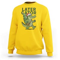 Funny Alligator Christmas Sweatshirt Lator Gator - Wonder Print Shop