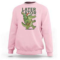 Funny Alligator Christmas Sweatshirt Lator Gator - Wonder Print Shop