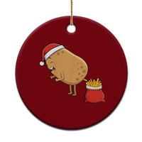Funny French Fries Christmas Ceramic Ornament Potato Food Eaters - Wonder Print Shop