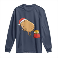 Funny French Fries Christmas Long Sleeve Shirt Potato Food Eaters - Wonder Print Shop