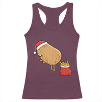 Funny French Fries Christmas Racerback Tank Top Potato Food Eaters - Wonder Print Shop