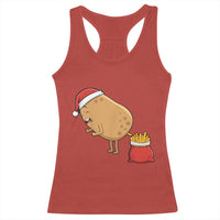 Funny French Fries Christmas Racerback Tank Top Potato Food Eaters - Wonder Print Shop