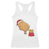 Funny French Fries Christmas Racerback Tank Top Potato Food Eaters - Wonder Print Shop
