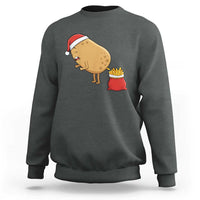 Funny French Fries Christmas Sweatshirt Potato Food Eaters - Wonder Print Shop