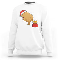 Funny French Fries Christmas Sweatshirt Potato Food Eaters - Wonder Print Shop