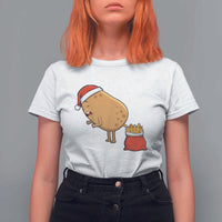 Funny French Fries Christmas T Shirt For Women Potato Food Eaters - Wonder Print Shop