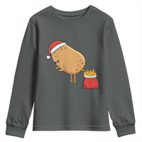 Funny French Fries Christmas Youth Sweatshirt Potato Food Eaters - Wonder Print Shop