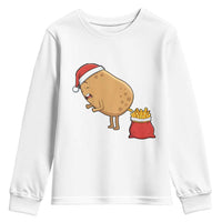 Funny French Fries Christmas Youth Sweatshirt Potato Food Eaters - Wonder Print Shop