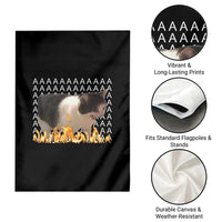 Screaming Cat Meme Garden Flag Funny Internet Gen Z Cat Lover
