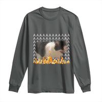 Screaming Cat Meme Long Sleeve Shirt Funny Internet Gen Z Cat Lover