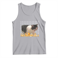 Screaming Cat Meme Tank Top Funny Internet Gen Z Cat Lover