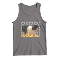 Screaming Cat Meme Tank Top Funny Internet Gen Z Cat Lover