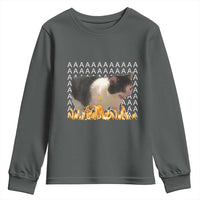 Screaming Cat Meme Youth Sweatshirt Funny Internet Gen Z Cat Lover