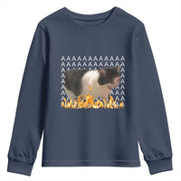 Screaming Cat Meme Youth Sweatshirt Funny Internet Gen Z Cat Lover