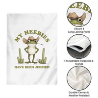 Funny Cowboy Frog Meme Garden Flag My Heebies Have Been Jeebied