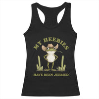 Funny Cowboy Frog Meme Racerback Tank Top My Heebies Have Been Jeebied