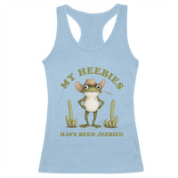Funny Cowboy Frog Meme Racerback Tank Top My Heebies Have Been Jeebied