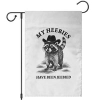 Funny Cowboy Raccoon Meme Garden Flag My Heebies Have Been Jeebied