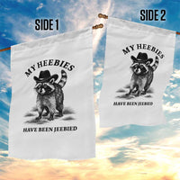 Funny Cowboy Raccoon Meme Garden Flag My Heebies Have Been Jeebied