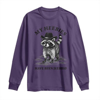 Funny Cowboy Raccoon Meme Long Sleeve Shirt My Heebies Have Been Jeebied