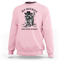Funny Cowboy Raccoon Meme Sweatshirt My Heebies Have Been Jeebied