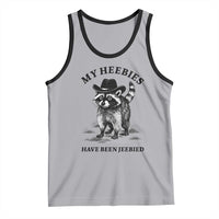 Funny Cowboy Raccoon Meme Tank Top My Heebies Have Been Jeebied