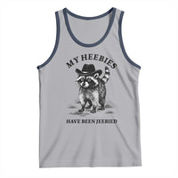 Funny Cowboy Raccoon Meme Tank Top My Heebies Have Been Jeebied