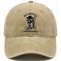 Funny Cowboy Raccoon Meme Washed Cotton Baseball Cap My Heebies Have Been Jeebied