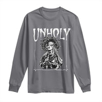 Unholy Nun Long Sleeve Shirt Funny Horror Unholy Nun Satan Baphomet Gothic