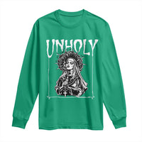 Unholy Nun Long Sleeve Shirt Funny Horror Unholy Nun Satan Baphomet Gothic