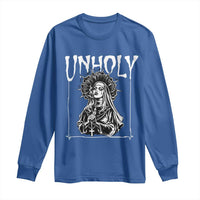 Unholy Nun Long Sleeve Shirt Funny Horror Unholy Nun Satan Baphomet Gothic