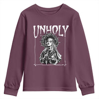 Unholy Nun Youth Sweatshirt Funny Horror Unholy Nun Satan Baphomet Gothic