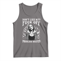 Funny Unholy Nun Tank Top Don't Like Me Fuck Off Problem Solved