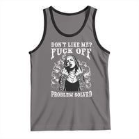 Funny Unholy Nun Tank Top Don't Like Me Fuck Off Problem Solved