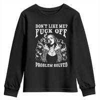 Funny Unholy Nun Youth Sweatshirt Don't Like Me Fuck Off Problem Solved