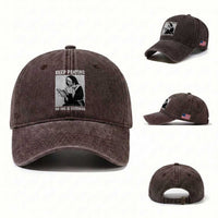 Funny Smoking Nun Washed Cotton Baseball Cap Keep Praying No One Is Listening